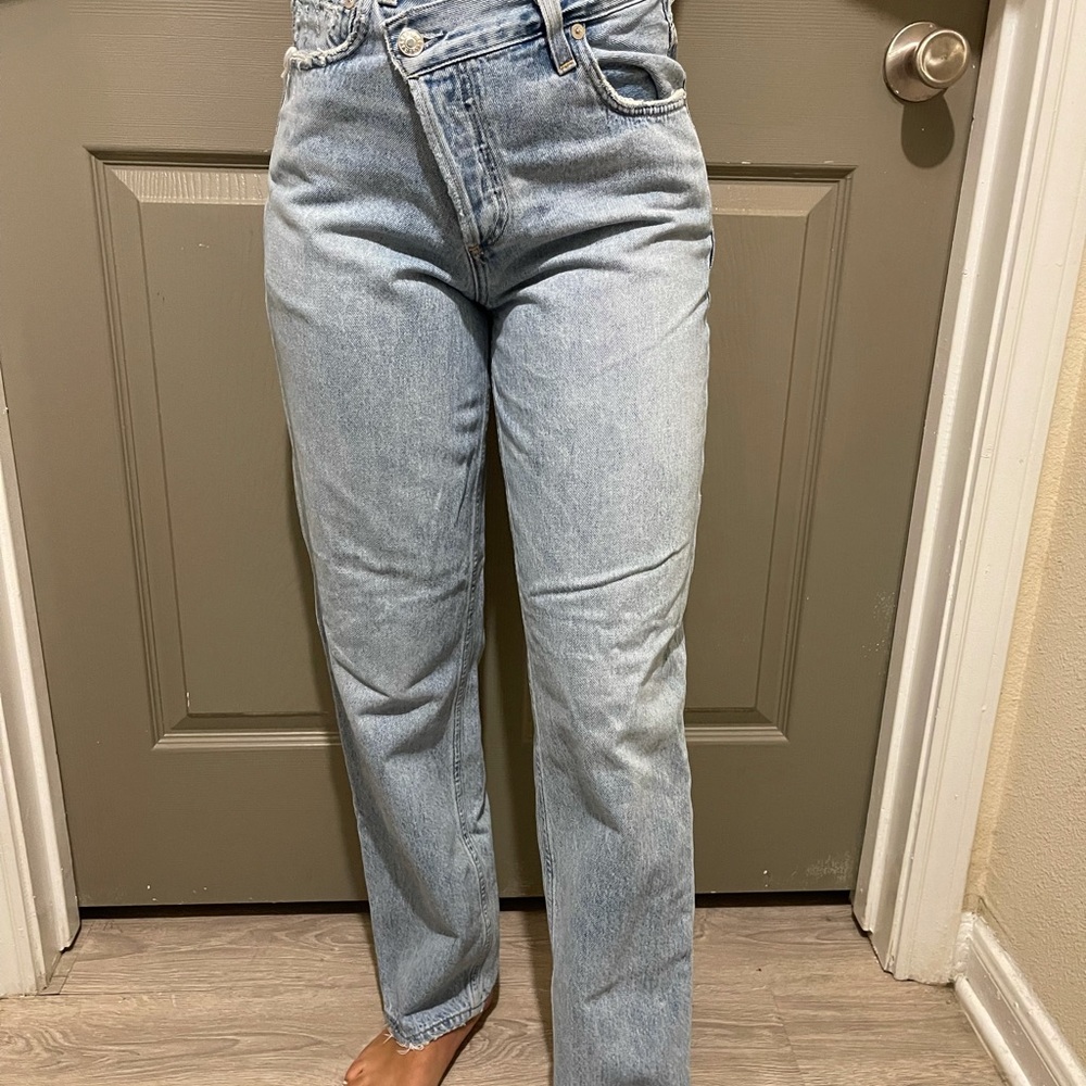 Agolde Criss Cross Jean. Size 22, runs 2 sizes up.